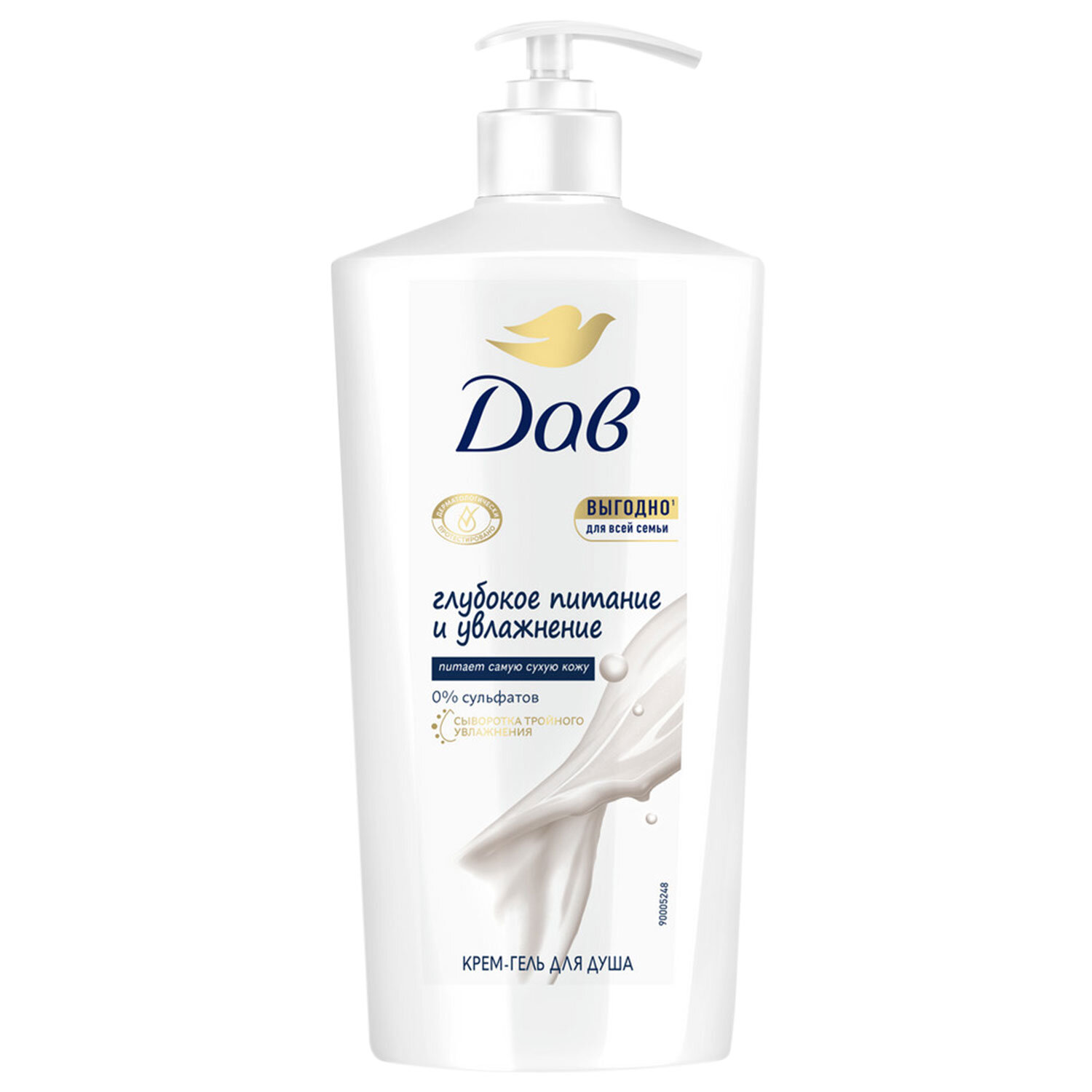 Крем-гель для душа 610 мл, ДАВ "Глубокое питание и увлажнение"