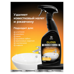 Средство для чистки сантехники кислотное 600 мл, GRASS GLOSS PROFESSIONAL, триггер