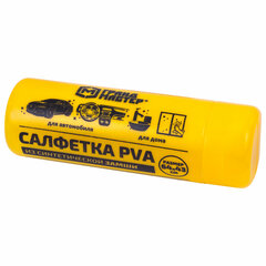 Салфетка синтетическая PVA-замша 64&times;43 см, в тубе, желтая, для авто, дома и офиса, ГРАНДМАСТЕР, 609974