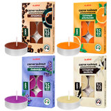 Свечи чайные ароматические в гильзе КОМПЛЕКТ 6 штук, до 3,5 часов горения, ассорти 4 аромата, LAIMA, 609977