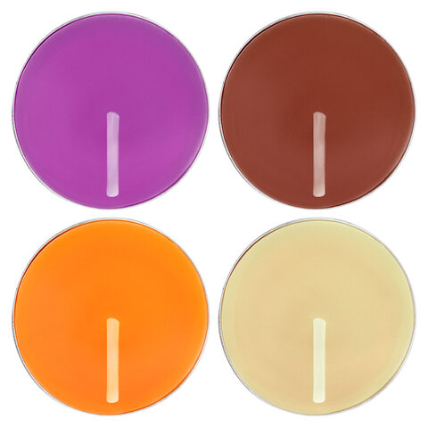 Свечи чайные АРОМАТИЧЕСКИЕ в гильзе КОМПЛЕКТ 6шт, до 3,5ч горения, АССОРТИ 4 аромата, LAIMA, 609977