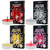 Свечи чайные цветные в гильзе КОМПЛЕКТ 6 штук, до 3,5 часов горения, ассорти 4 цвета, LAIMA, 609978