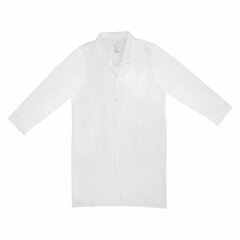 Халат рабочий мужской белый, бязь, размер 52-54, рост 170-176, плотность ткани 142 г/<wbr/>м<sup>2</sup>, 610719