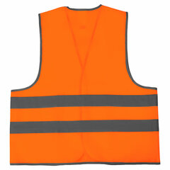 Жилет сигнальный, 2 светоотражающие полосы, ОРАНЖЕВЫЙ, XXXL (60-62), ГРАНДМАСТЕР, 610888