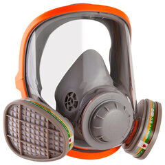 Маска полнолицевая Jeta Safety 5950, силикон, ударопрочный поликарбонат, защитная пленка, без фильтров, размер М