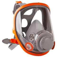 Маска полнолицевая Jeta Safety 5950, силикон, ударопрочный поликарбонат, защитная пленка, без фильтров, размер L
