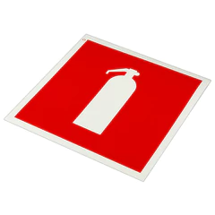 Знак пожарной безопасности &laquo;Огнетушитель&raquo;, КОМПЛЕКТ 10 шт., 200&times;200 мм, пленка самоклеящаяся, F04