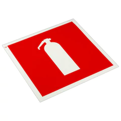 Знак пожарной безопасности &laquo;Огнетушитель&raquo;, КОМПЛЕКТ 10 шт., 200&times;200 мм, пленка самоклеящаяся, F04