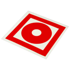 Знак &laquo;Кнопка включения пожарной автоматики&raquo; КОМПЛЕКТ 4 шт., 200&times;200 мм, фотолюминесцентный, пленка самоклеящаяся, F10