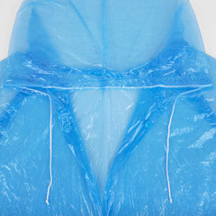 Дождевик-плащ на кнопках полиэтиленовый, универсальный размер 120&times;80 см, синий, SHAMAANI (ШАМААНИ), 610929