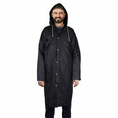 Дождевик плащ на кнопках, EVA, многоразовый прочный, чехол в комплекте, универсальный размер, черный, SHAMAANI (ШАМААНИ), 610932