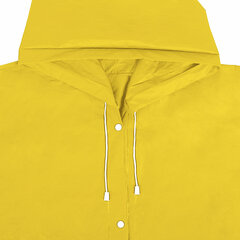 Дождевик плащ на кнопках, EVA, многоразовый прочный, чехол в комплекте, универсальный размер, желтый, SHAMAANI (ШАМААНИ), 610934