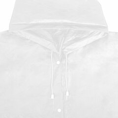 Дождевик-плащ на кнопках, EVA, многоразовый прочный, чехол в комплекте, универсальный размер, белый, SHAMAANI (ШАМААНИ), 610935