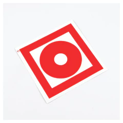 Знак пожарной безопасности &laquo;Кнопка включения пожарной автоматики&raquo;, КОМПЛЕКТ 10 штук, 100&times;100 мм, пленка, F10