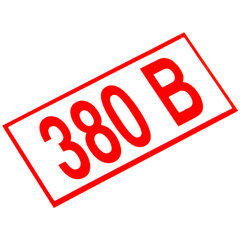 Знак электробезопасности &laquo;Указатель напряжения 380 В&raquo;, КОМПЛЕКТ 20 штук, 50&times;100 мм, пленка, Z06