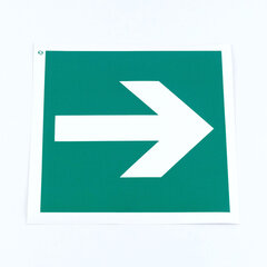 Знак эвакуационный &laquo;Направляющая стрелка&raquo;, КОМПЛЕКТ 10 штук, 200&times;200 мм, пленка, E02-01