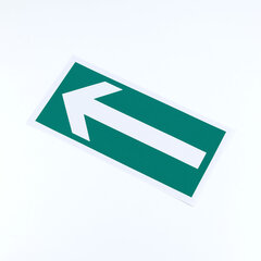 Знак эвакуационный &laquo;Направление эвакуации&raquo;, КОМПЛЕКТ 5 штук, 150&times;300 мм, фотолюминесцентный, пленка, E27