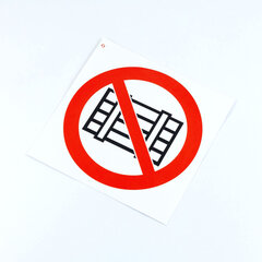 Знак безопасности &laquo;Запрещается загромождать проходы&raquo;, КОМПЛЕКТ 10 штук, 200&times;200 мм, пленка, P12