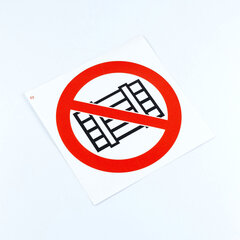 Знак безопасности &laquo;Запрещается загромождать проходы&raquo;, КОМПЛЕКТ 10 штук, 200&times;200 мм, пленка, P12