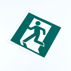 Знак эвакуационный &laquo;Выход здесь (лево)&raquo;, КОМПЛЕКТ 5 штук, 200&times;200 мм, фотолюминесцентный, пленка, Е01-01