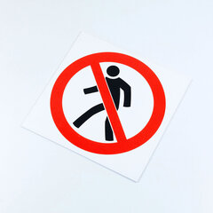 Знак безопасности &laquo;Проход запрещен&raquo;, КОМПЛЕКТ 3 штуки, 200&times;200&times;2 мм, пластик, Р03