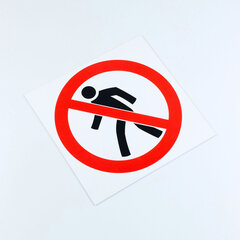 Знак безопасности &laquo;Проход запрещен&raquo;, КОМПЛЕКТ 3 штуки, 200&times;200&times;2 мм, пластик, Р03