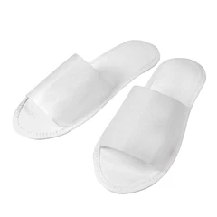 Тапочки одноразовые EVA Classic, открытые, КОМПЛЕКТ 25 пар, спанбонд + ЭВА, размер 37-42, белые, SMZ