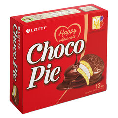 Печенье LOTTE &laquo;Choco Pie&raquo; (&laquo;Чоко Пай&raquo;), прослоенное, глазированное, в картонной упаковке, 336 г (12 штук х 28 г)