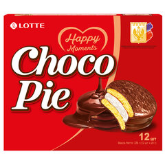 Печенье LOTTE &laquo;Choco Pie&raquo; (&laquo;Чоко Пай&raquo;), прослоенное, глазированное, в картонной упаковке, 336 г (12 штук х 28 г)