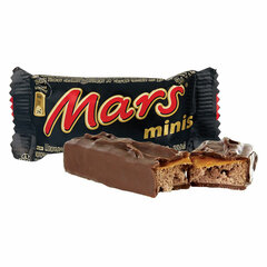 Батончики шоколадные мини MARS "Minis" с нугой и карамелью в молочном шоколаде, 182 г
