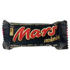 Батончики шоколадные мини MARS "Minis" с нугой и карамелью в молочном шоколаде, 182 г