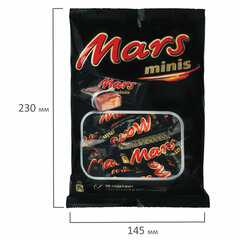 Батончики шоколадные мини MARS "Minis" с нугой и карамелью в молочном шоколаде, 182 г