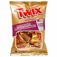 Батончики мини TWIX "Minis" печенье с карамелью в молочном шоколаде, 184 г