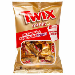 Батончики мини TWIX "Minis" печенье с карамелью в молочном шоколаде, 184 г