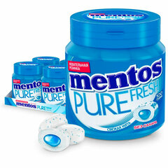 Жевательная резинка MENTOS Pure Fresh "Свежая мята", 50 подушечек, 100 г, банка