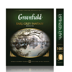 Чай GREENFIELD &laquo;Earl Grey Fantasy&raquo; черный с бергамотом и цитрусом, 100 пакетиков в конвертах по 2 г