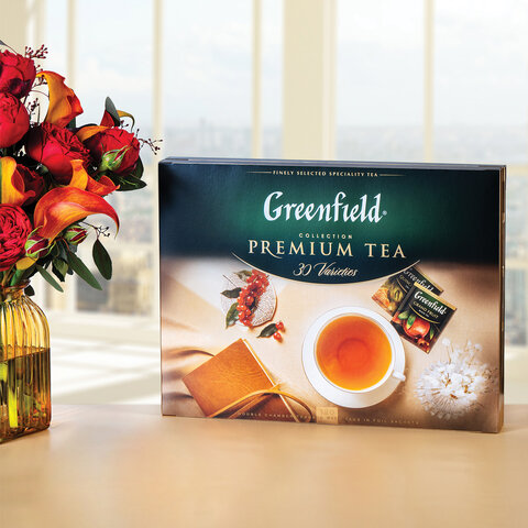 Чай GREENFIELD "Premium tea Collection" ассорти 30 вкусов, НАБОР 120 пакетиков, 1074-08