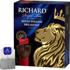Чай RICHARD "Royal English Breakfast" черный, 100 пакетиков по 2 г