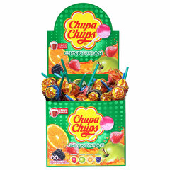 Карамель CHUPA CHUPS (Чупа-Чупс) фруктовая с соком + кола, 12 г