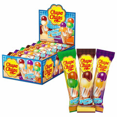 Карамель CHUPA CHUPS (Чупа-Чупс) двойная порция, ассорти 3-х вкусов, 17 г