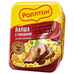Лапша по-домашнему РОЛЛТОН со вкусом говядины, 90 г