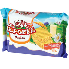 Вафли РОТ ФРОНТ &laquo;Коровка&raquo; со вкусом топленого молока, 150 г