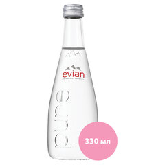 Вода негазированная минеральная EVIAN 0,33 л, стеклянная бутылка
