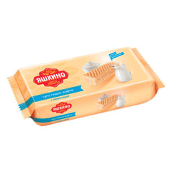 Вафли ЯШКИНО &laquo;Сливочные&raquo; с пломбирно-сливочной начинкой, 300 г