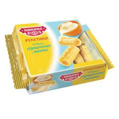 Вафельные рулетики ЯШКИНО со вкусом сгущенного молока, 160 г