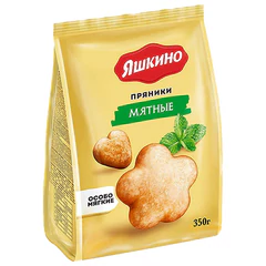 Пряники ЯШКИНО &laquo;Мятные&raquo; мягкие в сахарной глазури, 350 г