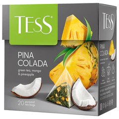 Чай TESS &laquo;Pina Colada&raquo; зеленый с ароматом тропических фруктов, 20 пирамидок по 1,8 г
