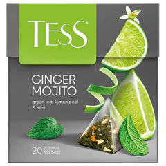 Чай TESS &laquo;Ginger Mojito&raquo; зеленый с ароматом мяты, цедрой лимона, имбирем, 20 пирамидок по 1,8 г