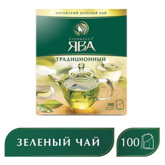 Чай ПРИНЦЕССА ЯВА зеленый, 100 пакетиков по 2 г