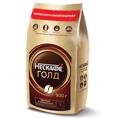 Кофе молотый в растворимом NESCAFE "Gold" 900 г, сублимированный